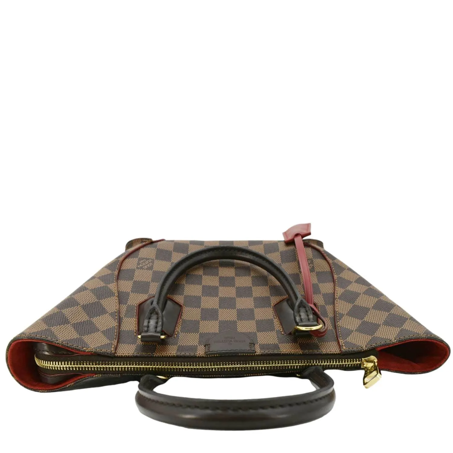 LOUIS VUITTON Caissa MM Damier Ebene Tote Bag Brown