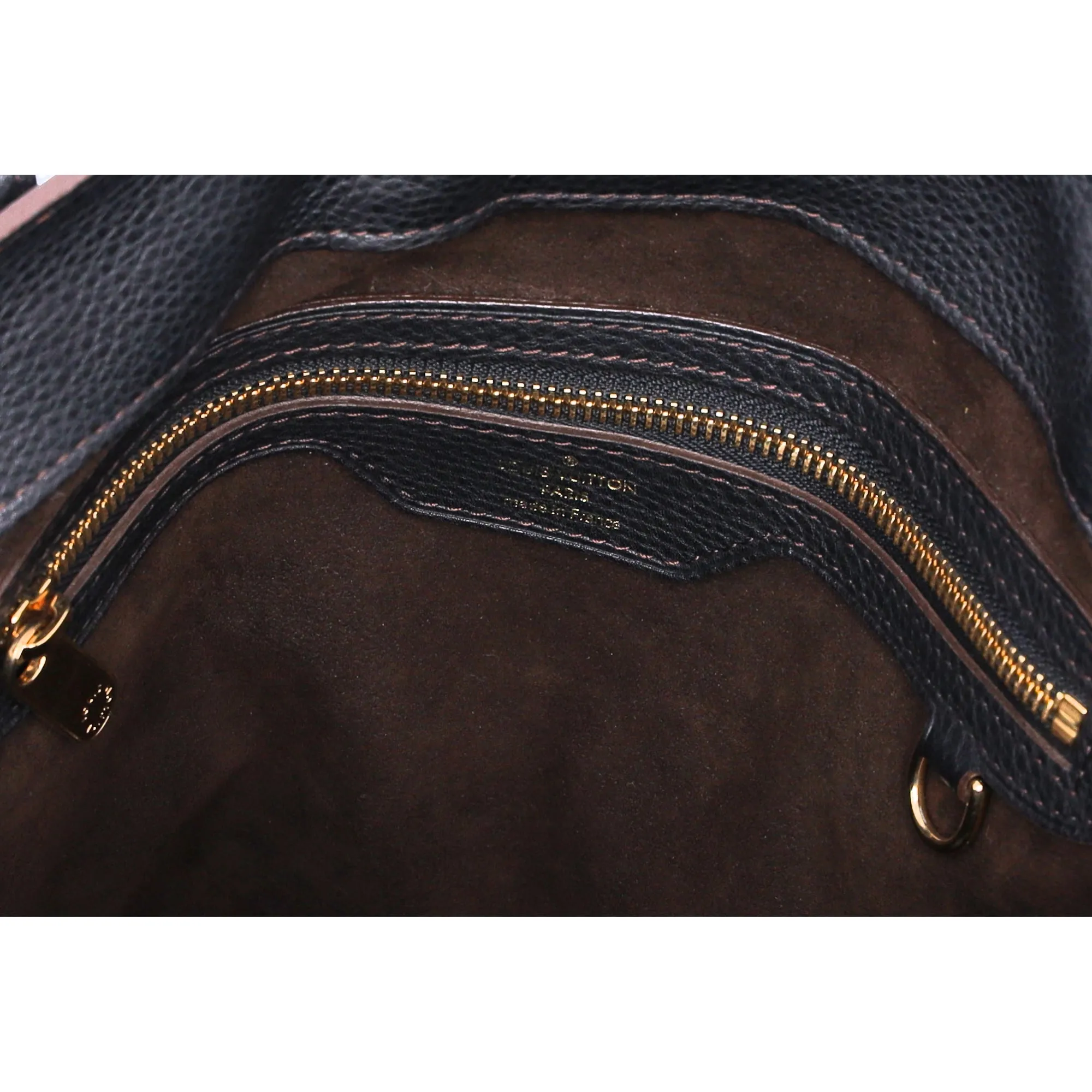 Louis Vuitton Cirrus PM Shoulder Bag M93465 BLack Mahina Monogram Leather