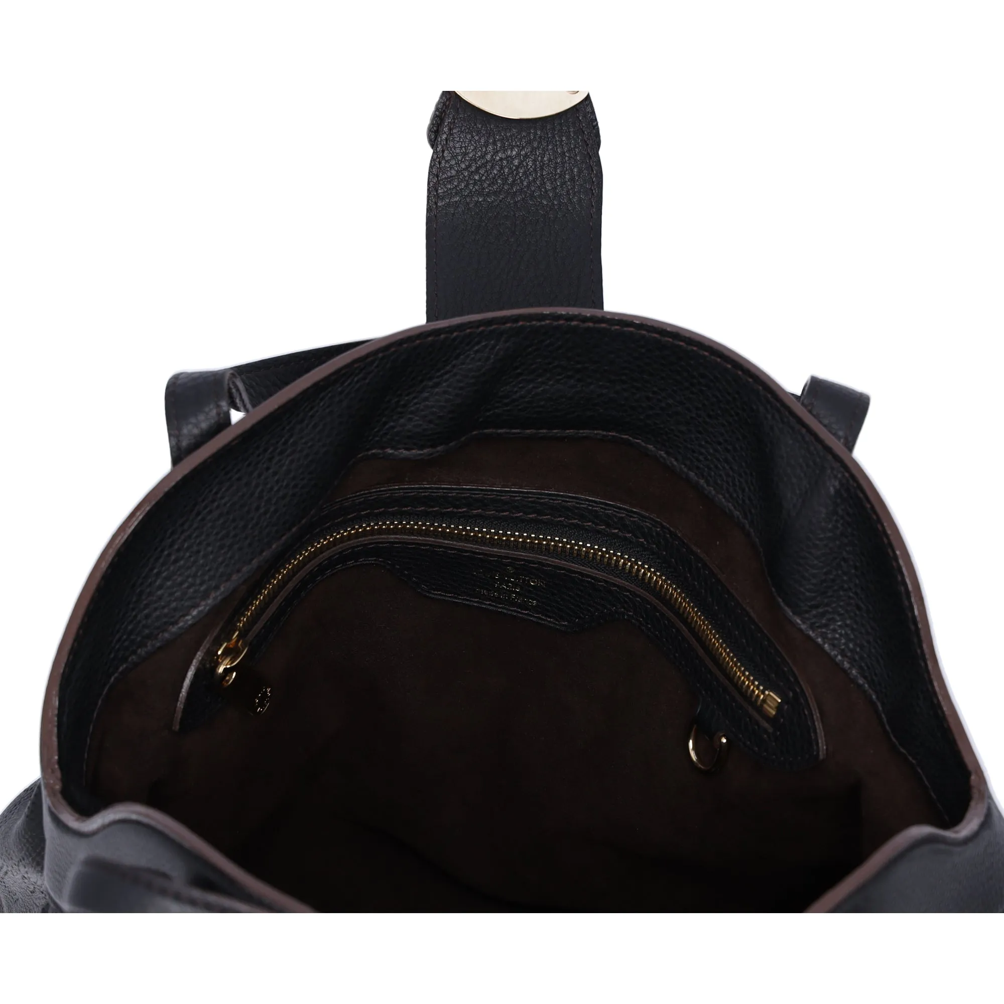 Louis Vuitton Cirrus PM Shoulder Bag M93465 BLack Mahina Monogram Leather