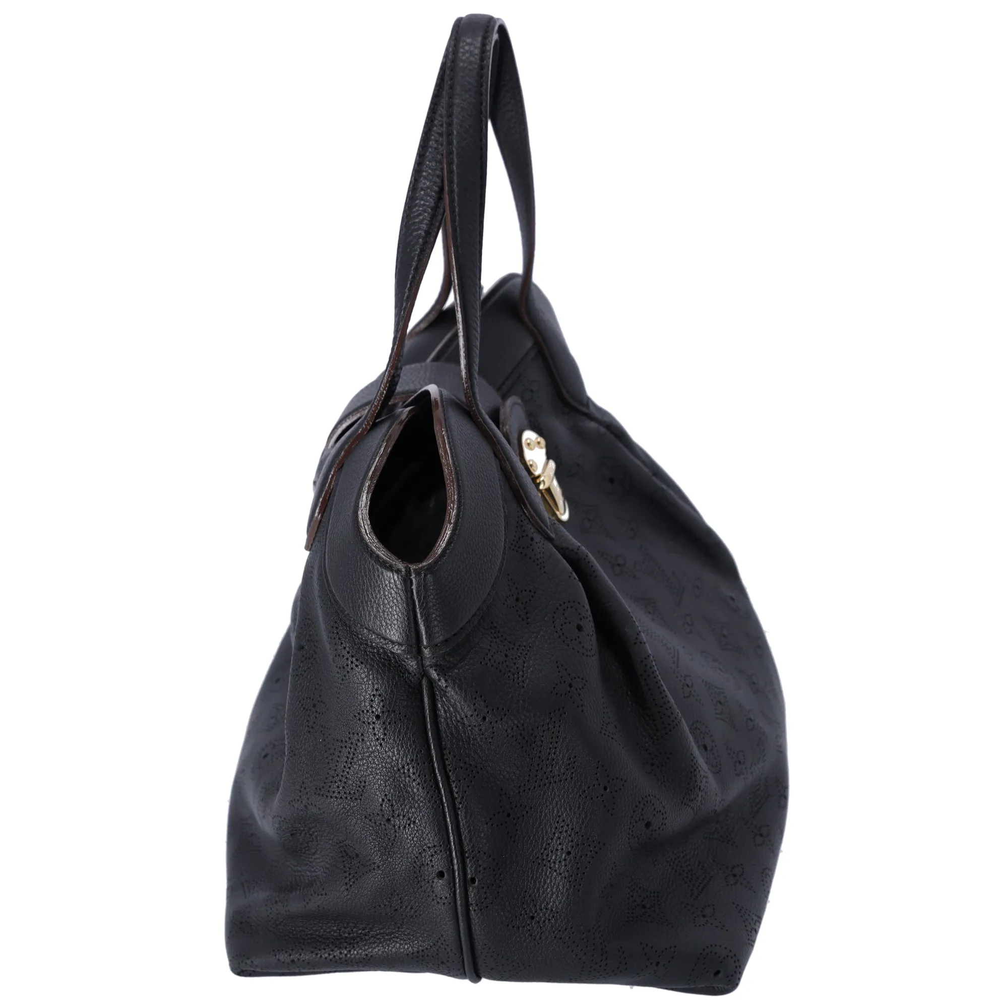 Louis Vuitton Cirrus PM Shoulder Bag M93465 BLack Mahina Monogram Leather