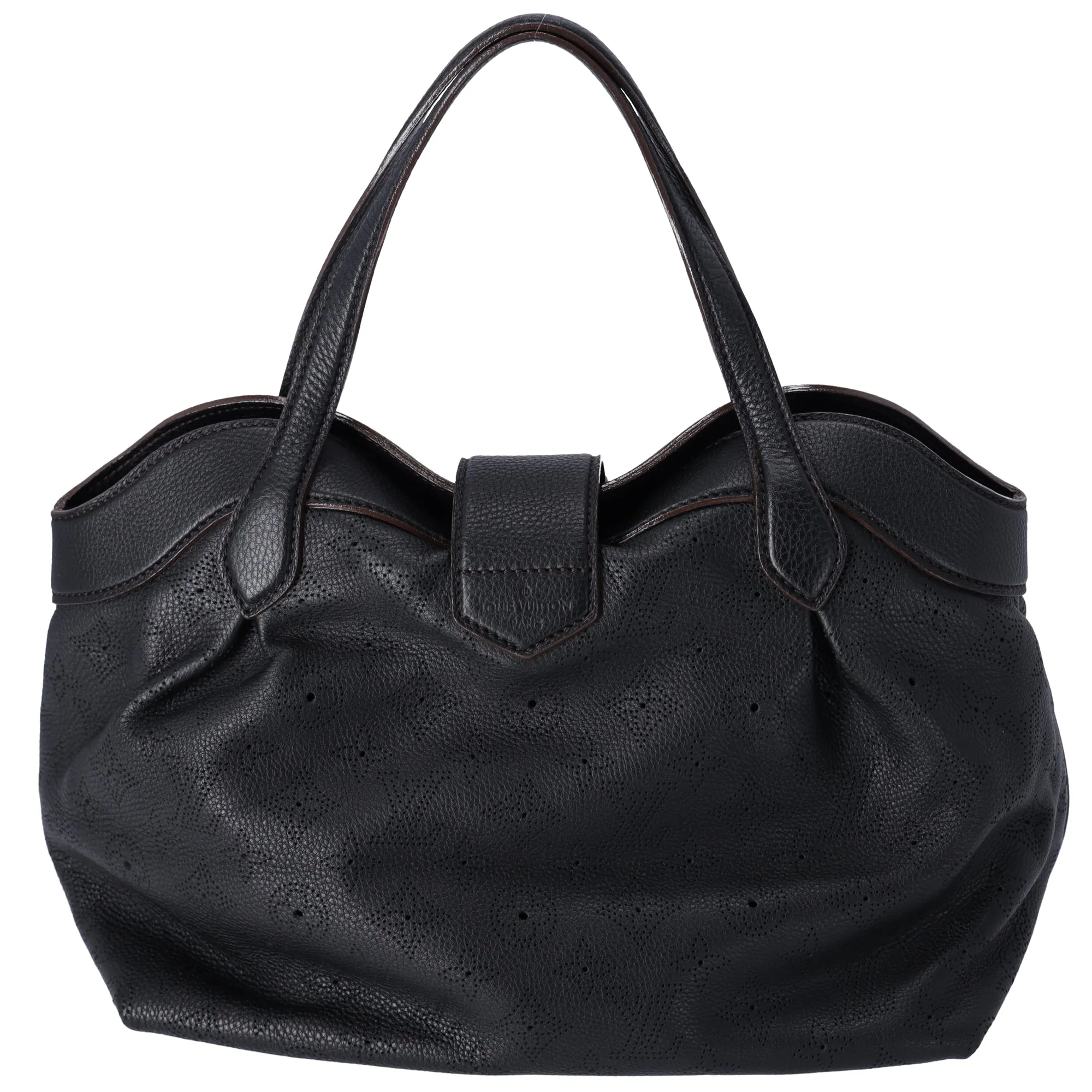 Louis Vuitton Cirrus PM Shoulder Bag M93465 BLack Mahina Monogram Leather