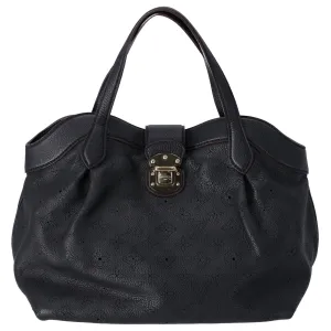 Louis Vuitton Cirrus PM Shoulder Bag M93465 BLack Mahina Monogram Leather