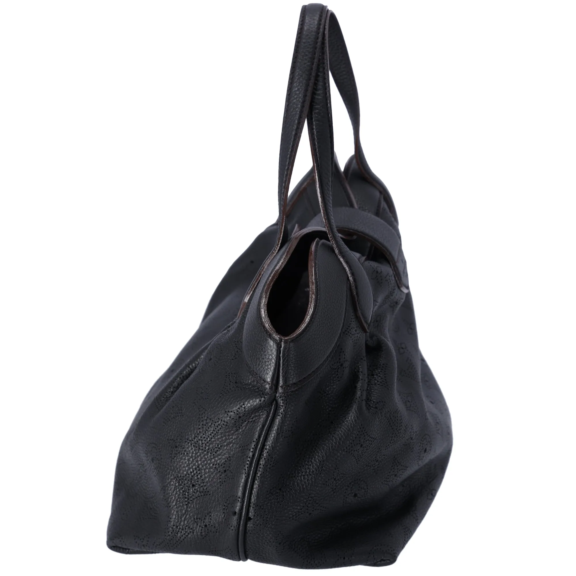 Louis Vuitton Cirrus PM Shoulder Bag M93465 BLack Mahina Monogram Leather