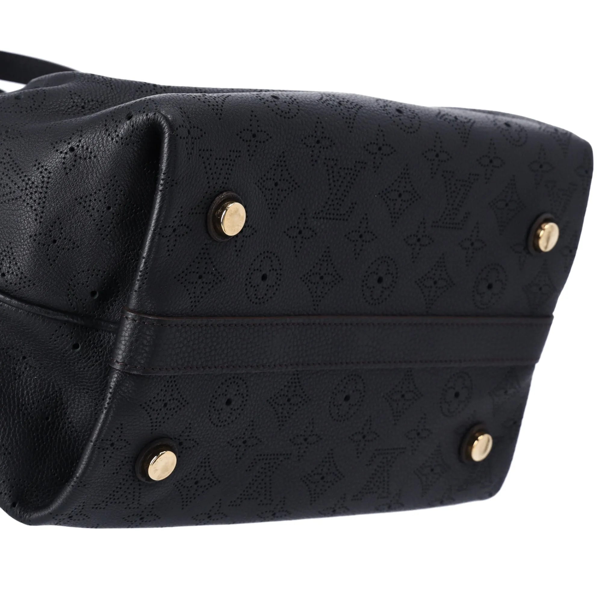 Louis Vuitton Cirrus PM Shoulder Bag M93465 BLack Mahina Monogram Leather