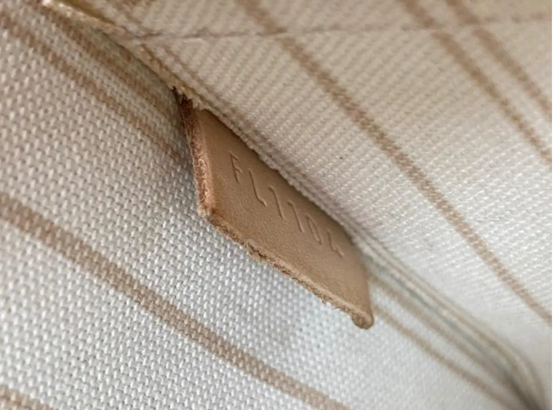 Louis Vuitton Damier Azur Neverfull GM Pouch with Cream Interior