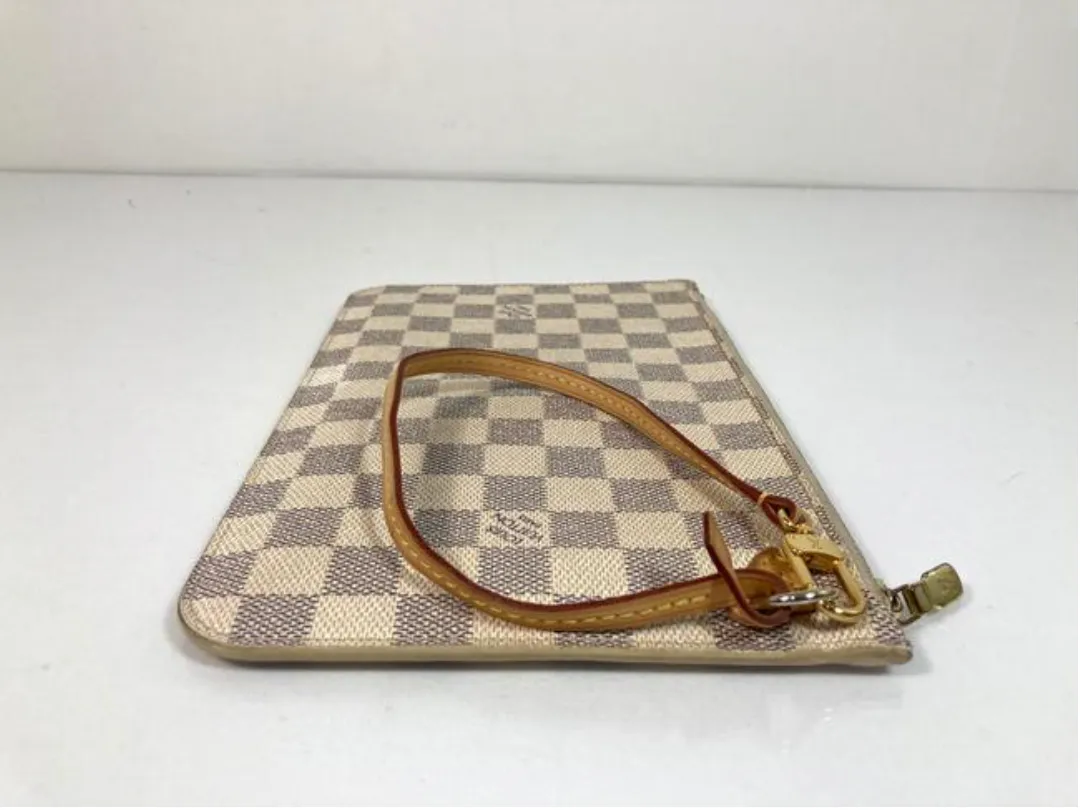 Louis Vuitton Damier Azur Neverfull GM Pouch with Cream Interior