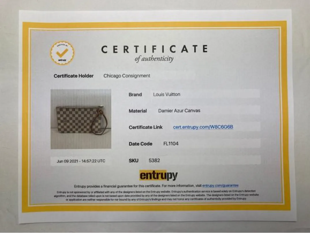 Louis Vuitton Damier Azur Neverfull GM Pouch with Cream Interior