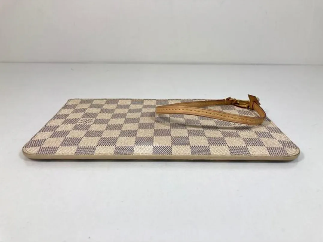 Louis Vuitton Damier Azur Neverfull GM Pouch with Cream Interior