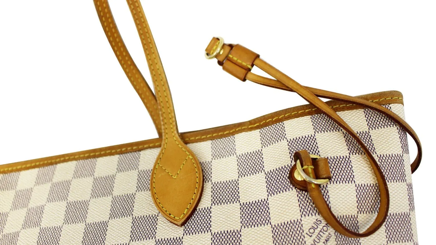 LOUIS VUITTON Damier Azur Neverfull MM Shoulder Bag