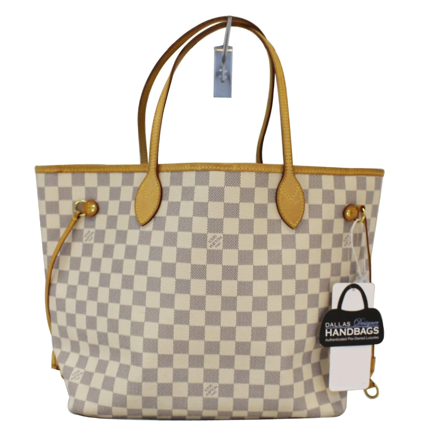 LOUIS VUITTON Damier Azur Neverfull MM Tote Bag