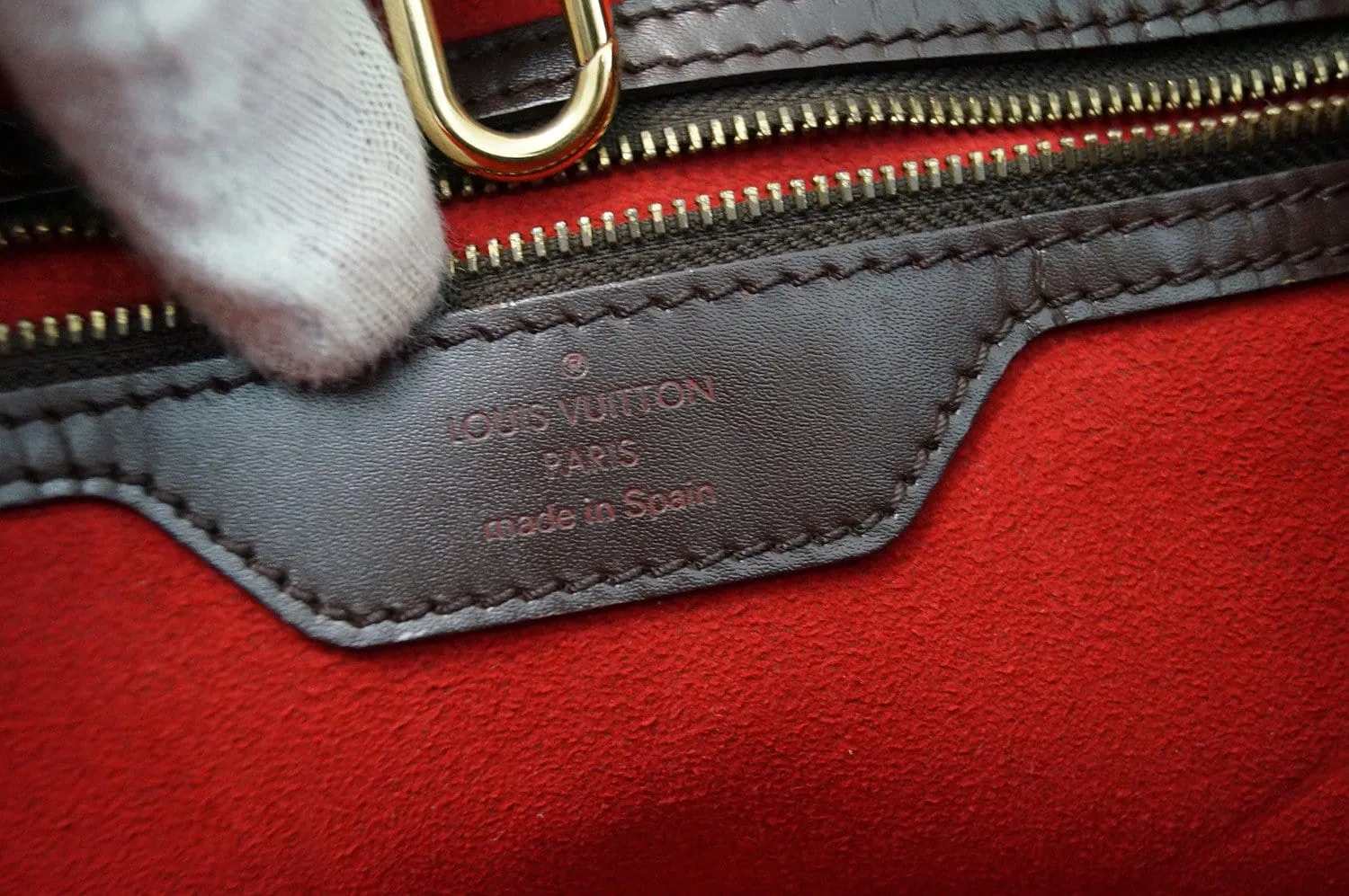 LOUIS VUITTON Damier Ebene Hampstead MM Shoulder Handbag