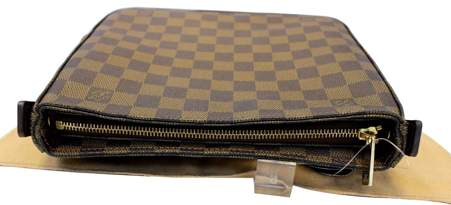 LOUIS VUITTON Damier Ebene Looping MM Brown Shoulder Bag