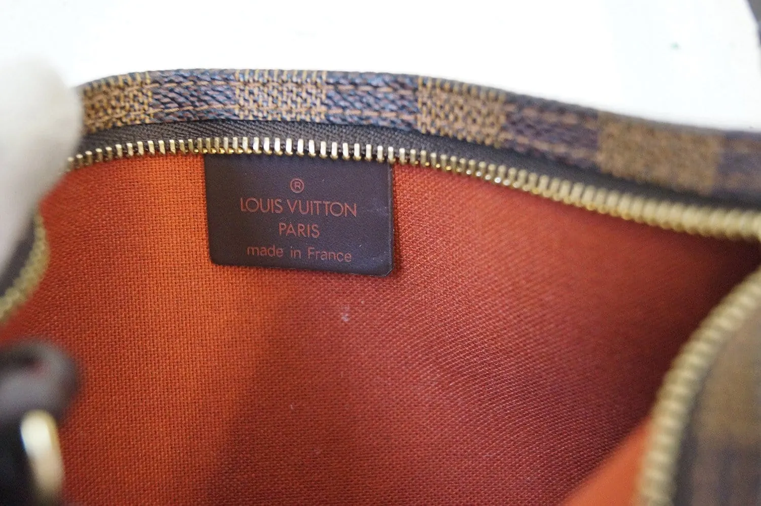 LOUIS VUITTON Damier Ebene Navona Pouch Handbag