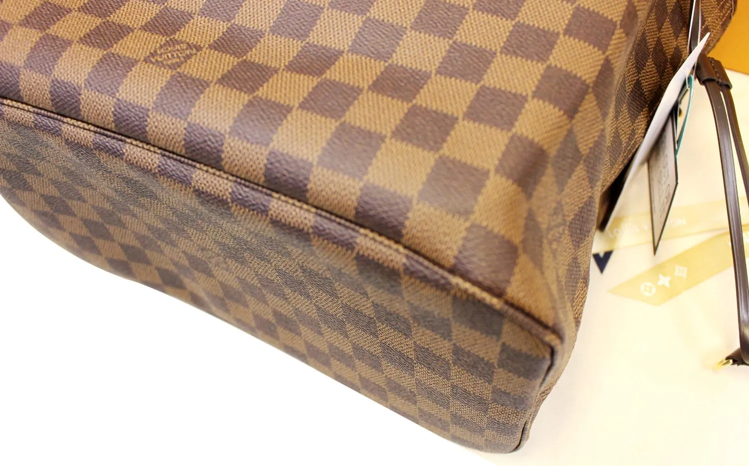 LOUIS VUITTON Damier Ebene Neverfull MM NM Pink Tote Bag