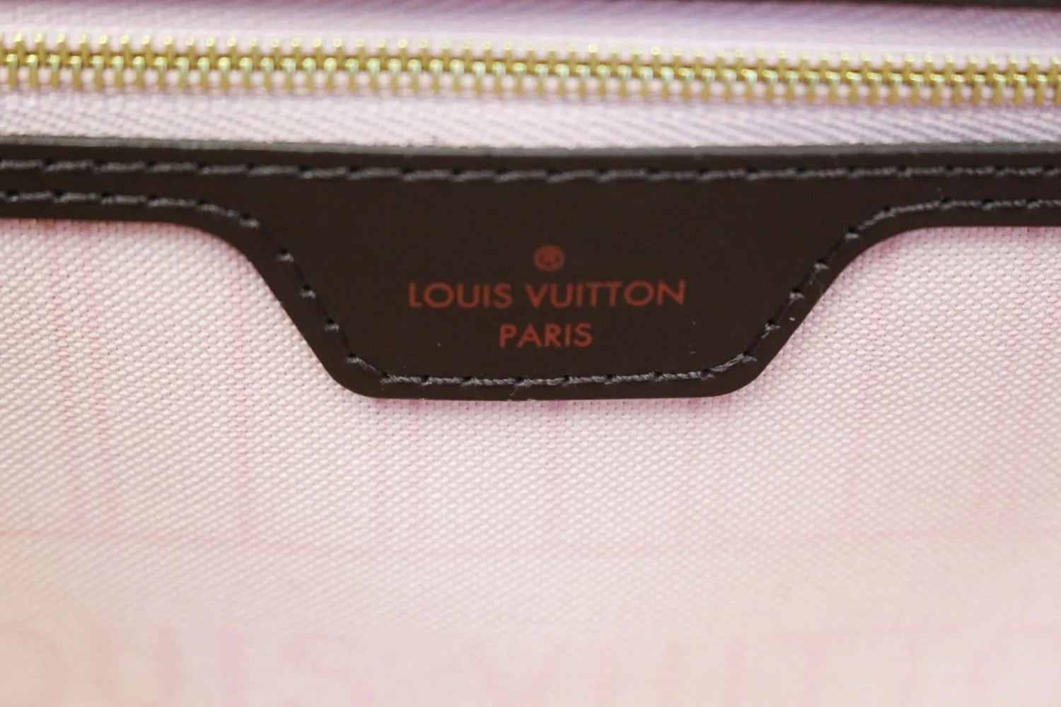 LOUIS VUITTON Damier Ebene Neverfull MM NM Pink Tote Bag
