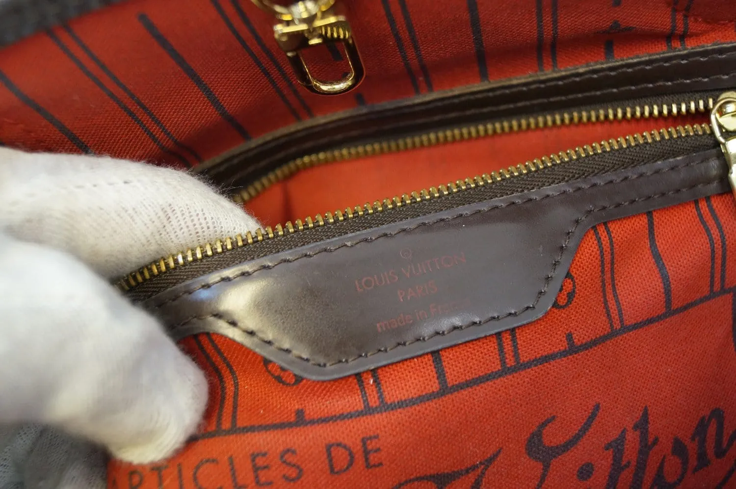LOUIS VUITTON Damier Ebene Neverfull PM Tote Bag