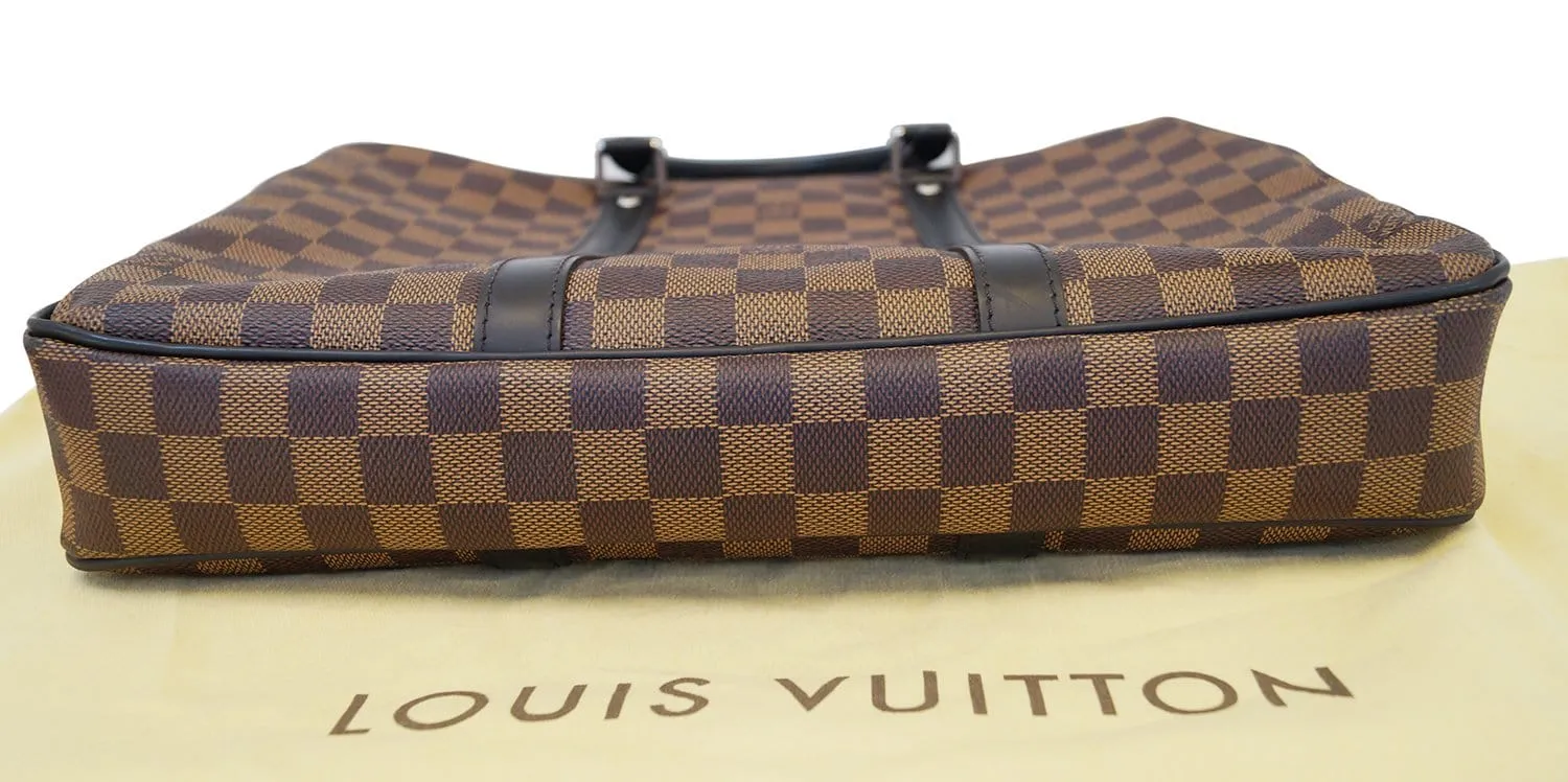 LOUIS VUITTON Damier Ebene Porte Documents Voyage PM Handbag