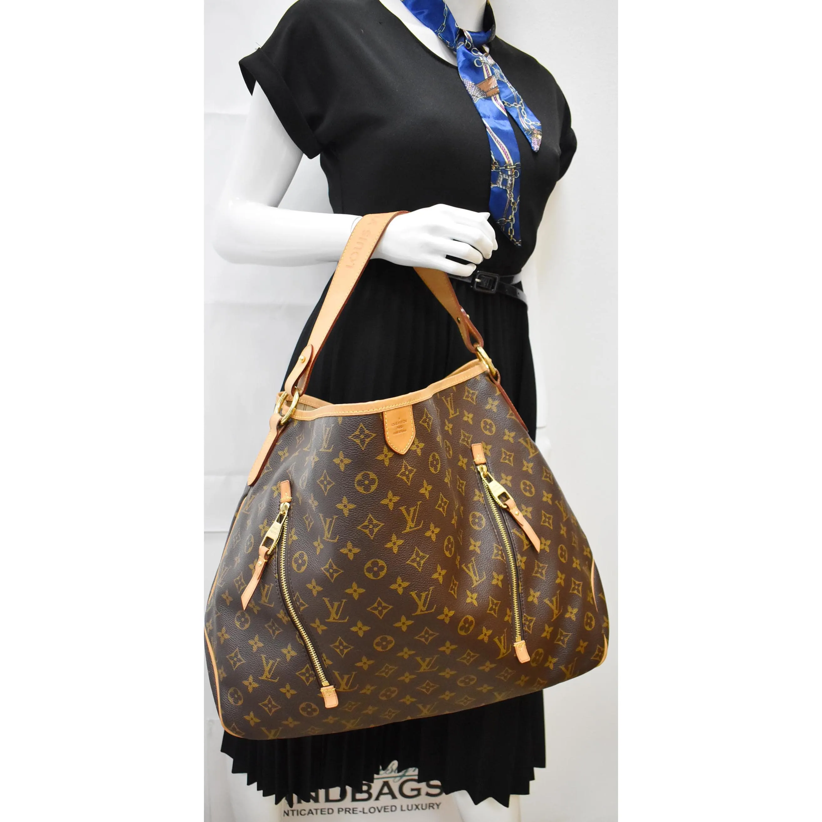 LOUIS VUITTON Delightful GM Monogram Canvas Shoulder Bag Brown