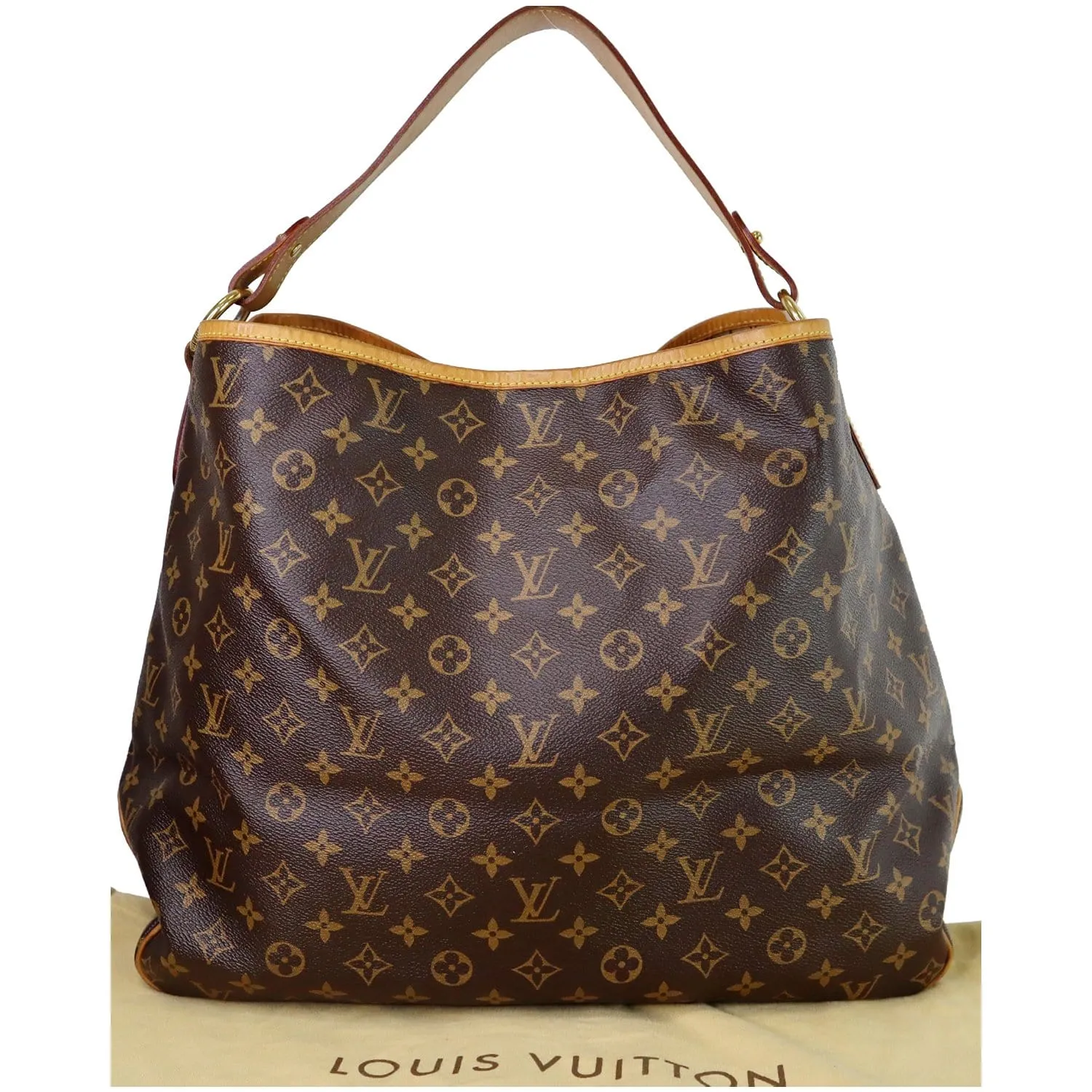 LOUIS VUITTON Delightful GM Monogram Canvas Shoulder Bag Brown