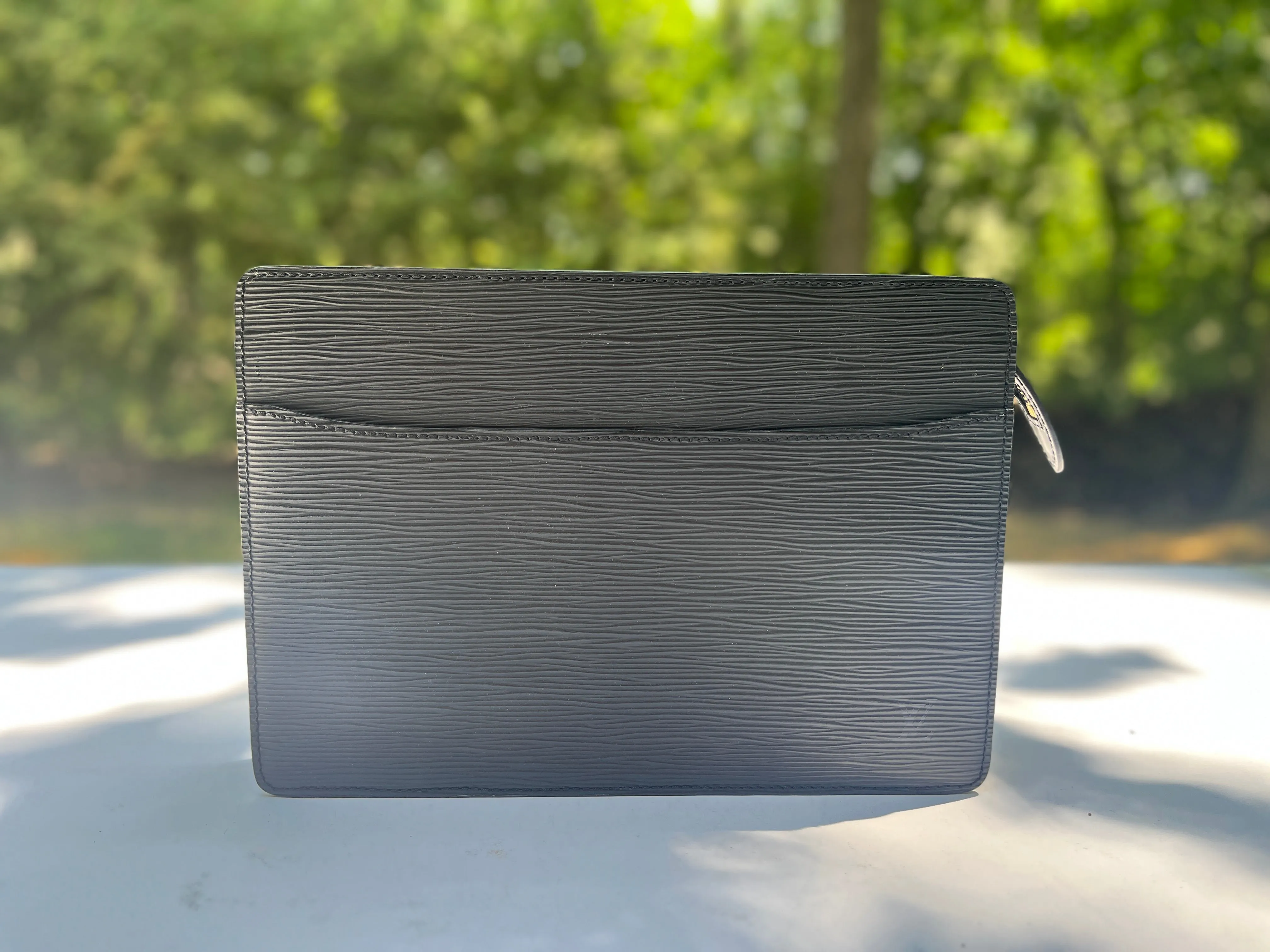 Louis Vuitton Epi Leather Pochette Homme in Black