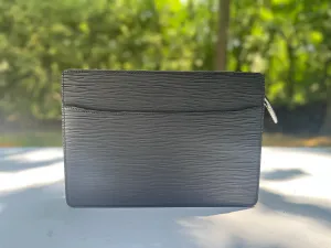 Louis Vuitton Epi Leather Pochette Homme in Black