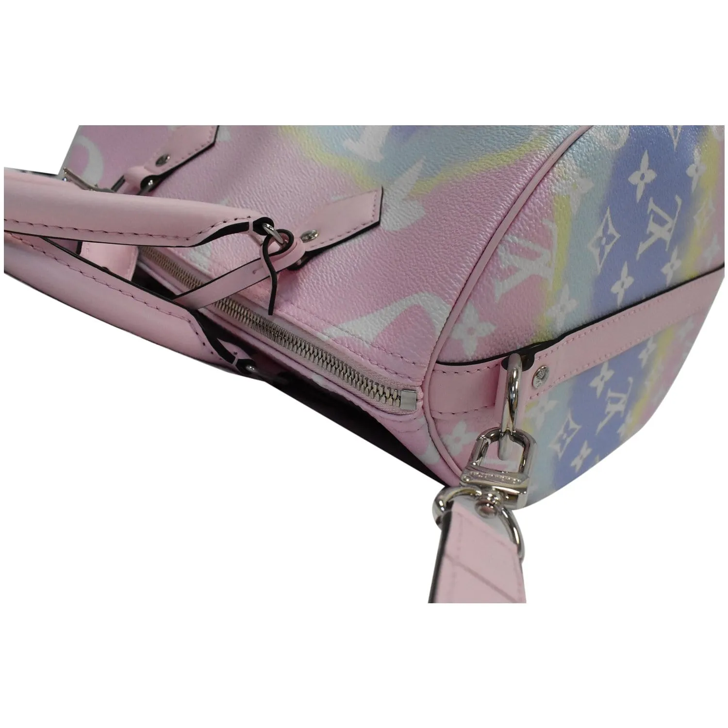 LOUIS VUITTON Escale Speedy 30 Bandouliere Monogram Canvas Shoulder Bag Pastel