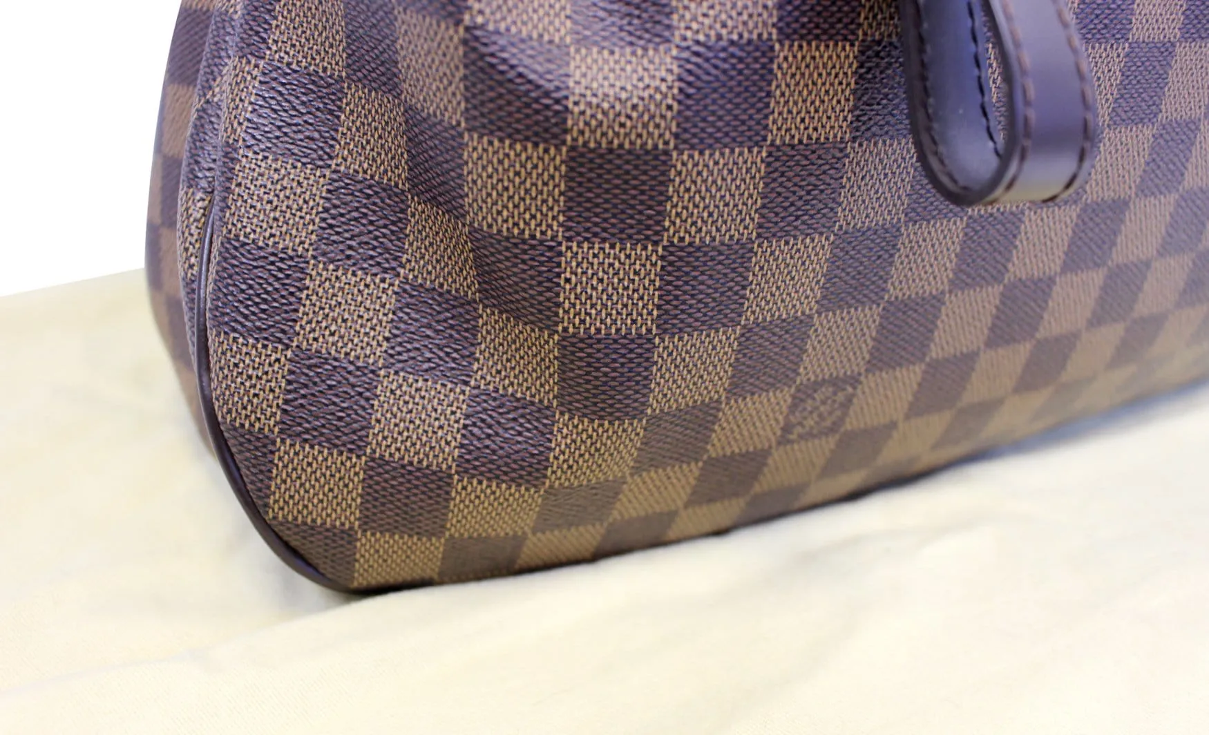 Louis Vuitton Evora MM Damier Ebene Tote Shoulder Bag