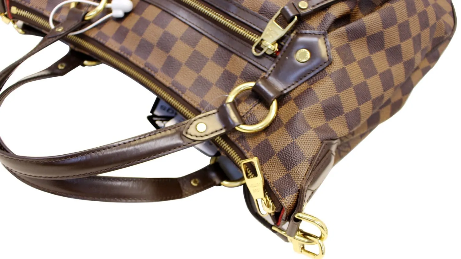 LOUIS VUITTON Evora MM Damier Ebene Tote Shoulder Bag
