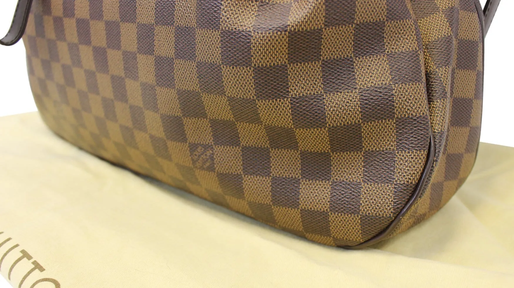 Louis Vuitton Evora MM Damier Ebene Tote Shoulder Bag