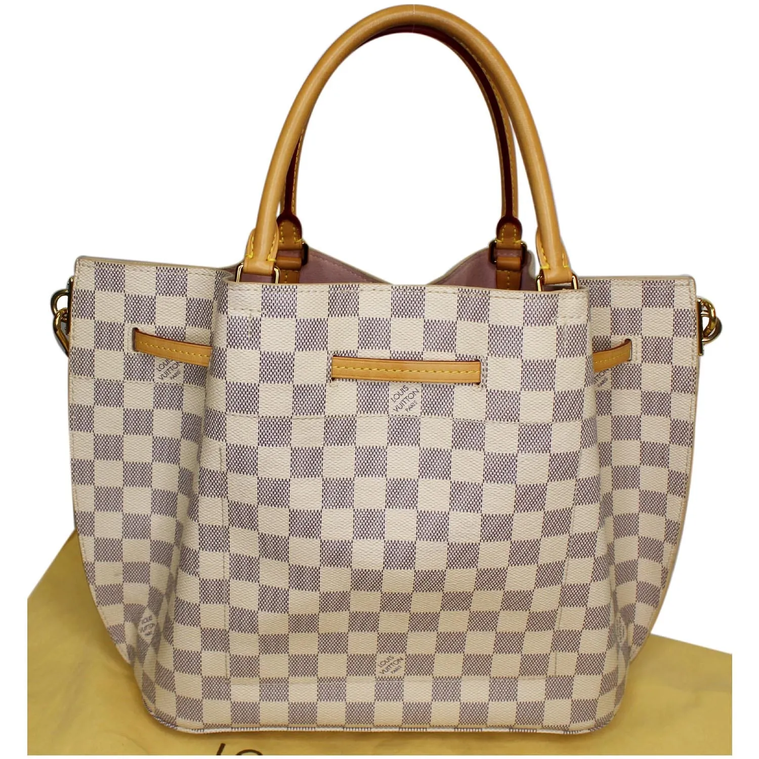 LOUIS VUITTON Girolata Damier Azur Shoulder Bag White