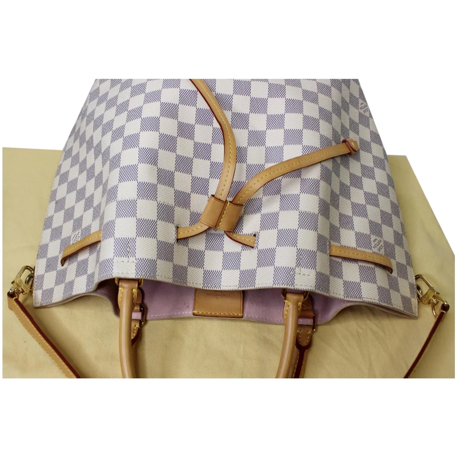 LOUIS VUITTON Girolata Damier Azur Shoulder Bag White
