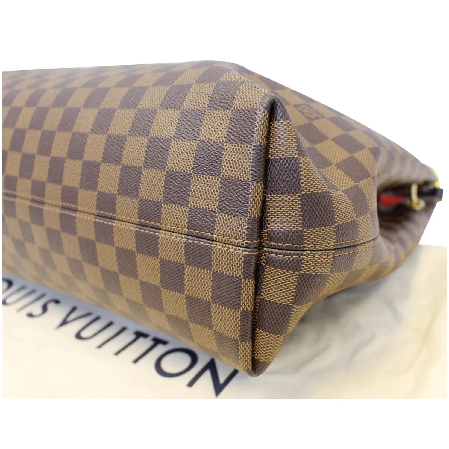 LOUIS VUITTON Graceful MM Damier Ebene Shoulder Bag Brown