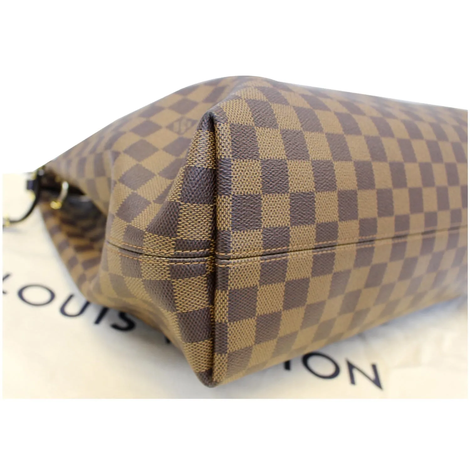 LOUIS VUITTON Graceful MM Damier Ebene Shoulder Bag Brown