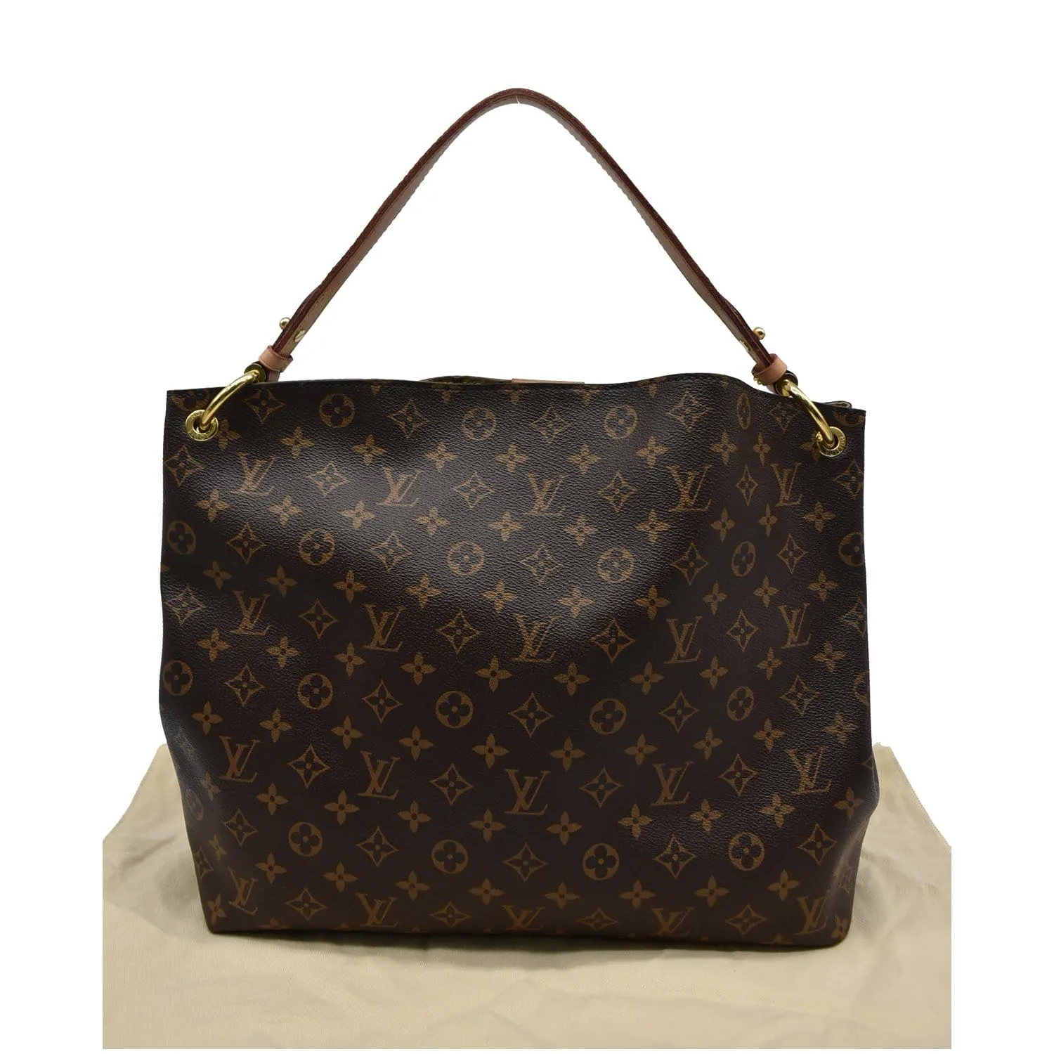 LOUIS VUITTON  Graceful MM Monogram Canvas Shoulder Bag Brown