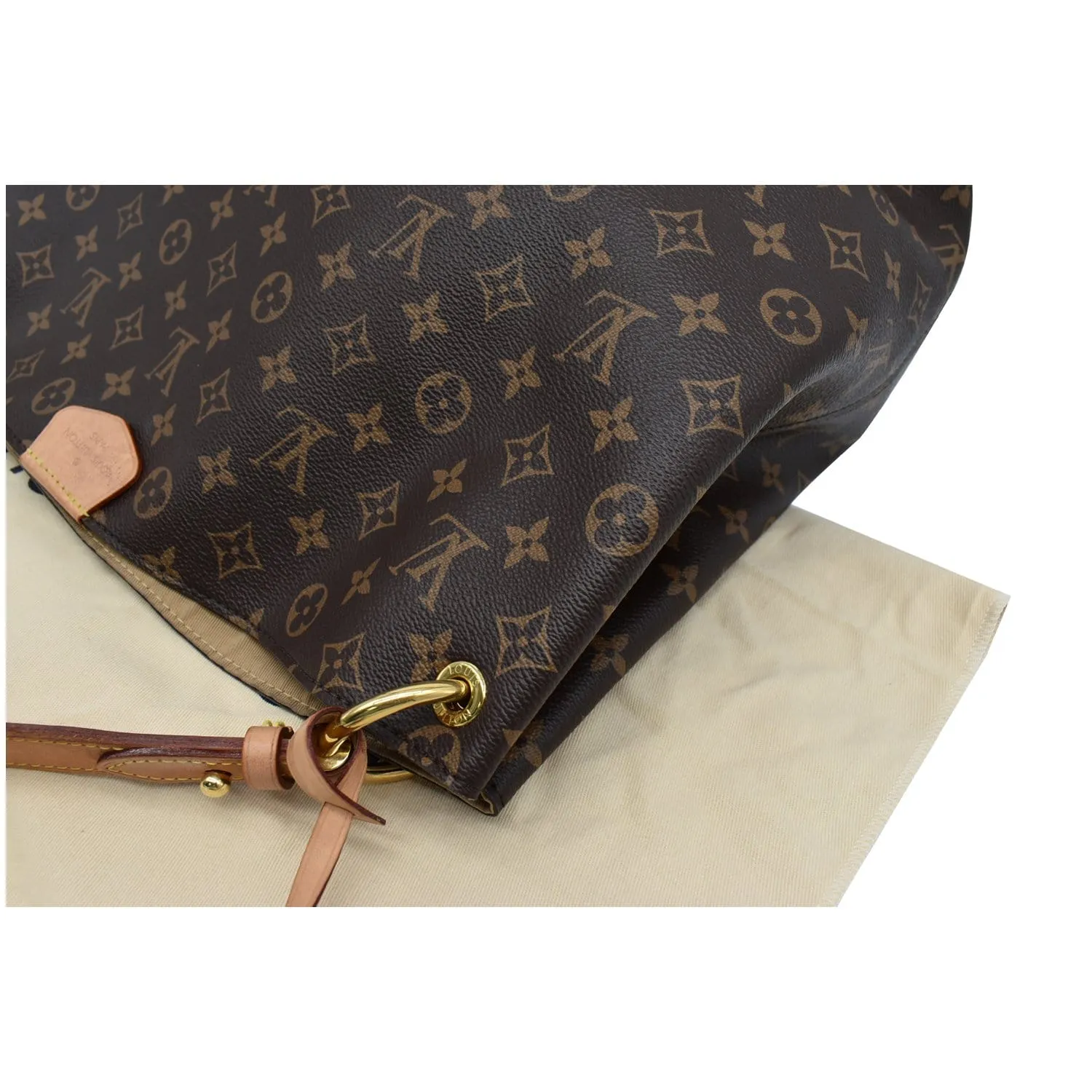 LOUIS VUITTON  Graceful MM Monogram Canvas Shoulder Bag Brown
