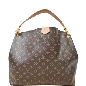 LOUIS VUITTON  Graceful MM Monogram Canvas Shoulder Bag Brown