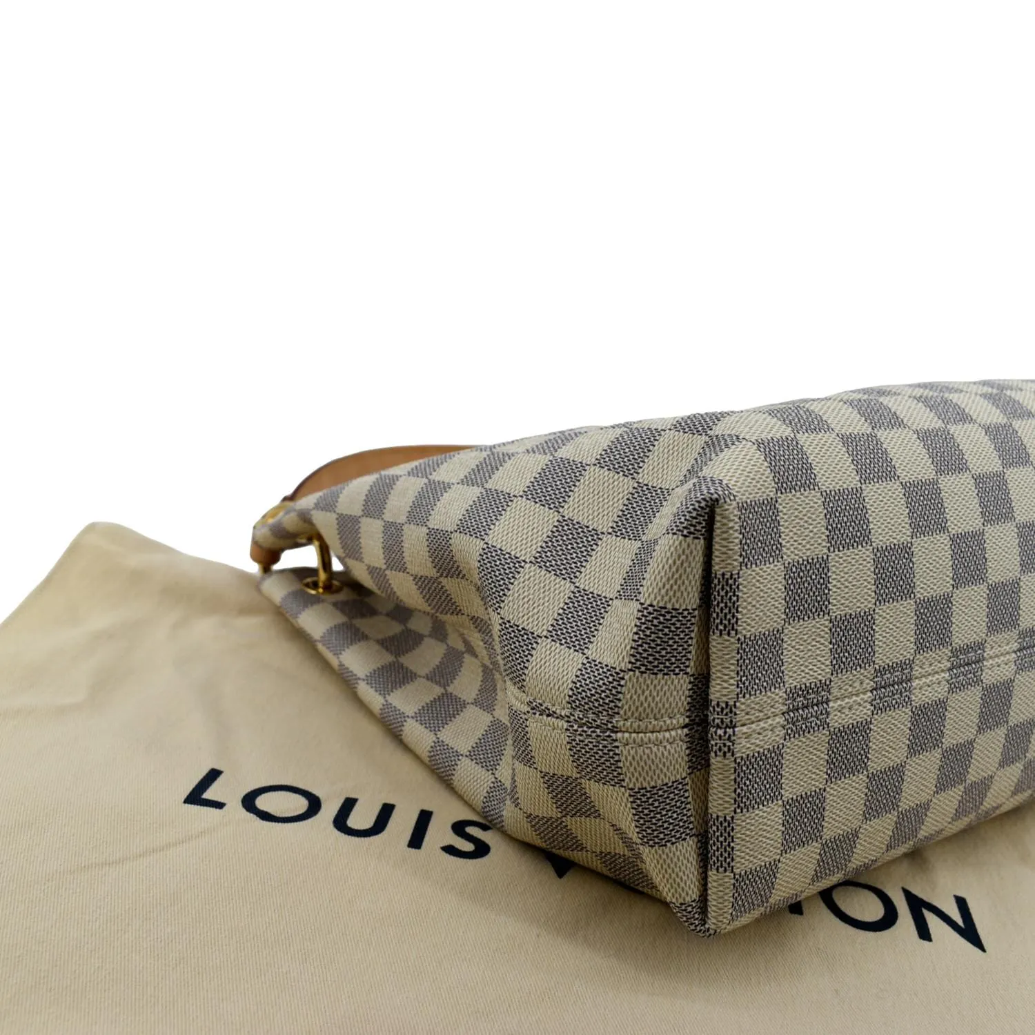 LOUIS VUITTON Graceful PM Damier Azur Shoulder Bag White