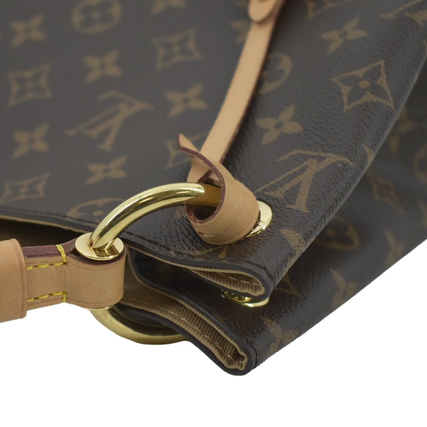 LOUIS VUITTON Graceful PM Monogram Canvas Hobo Bag Brown