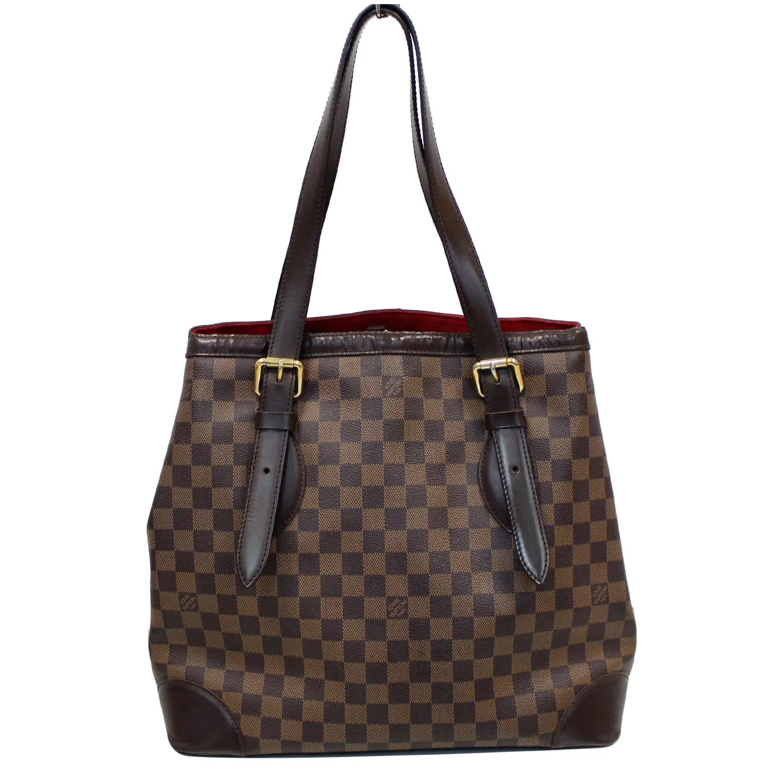 LOUIS VUITTON Hampstead GM Damier Ebene Shoulder Bag Brown