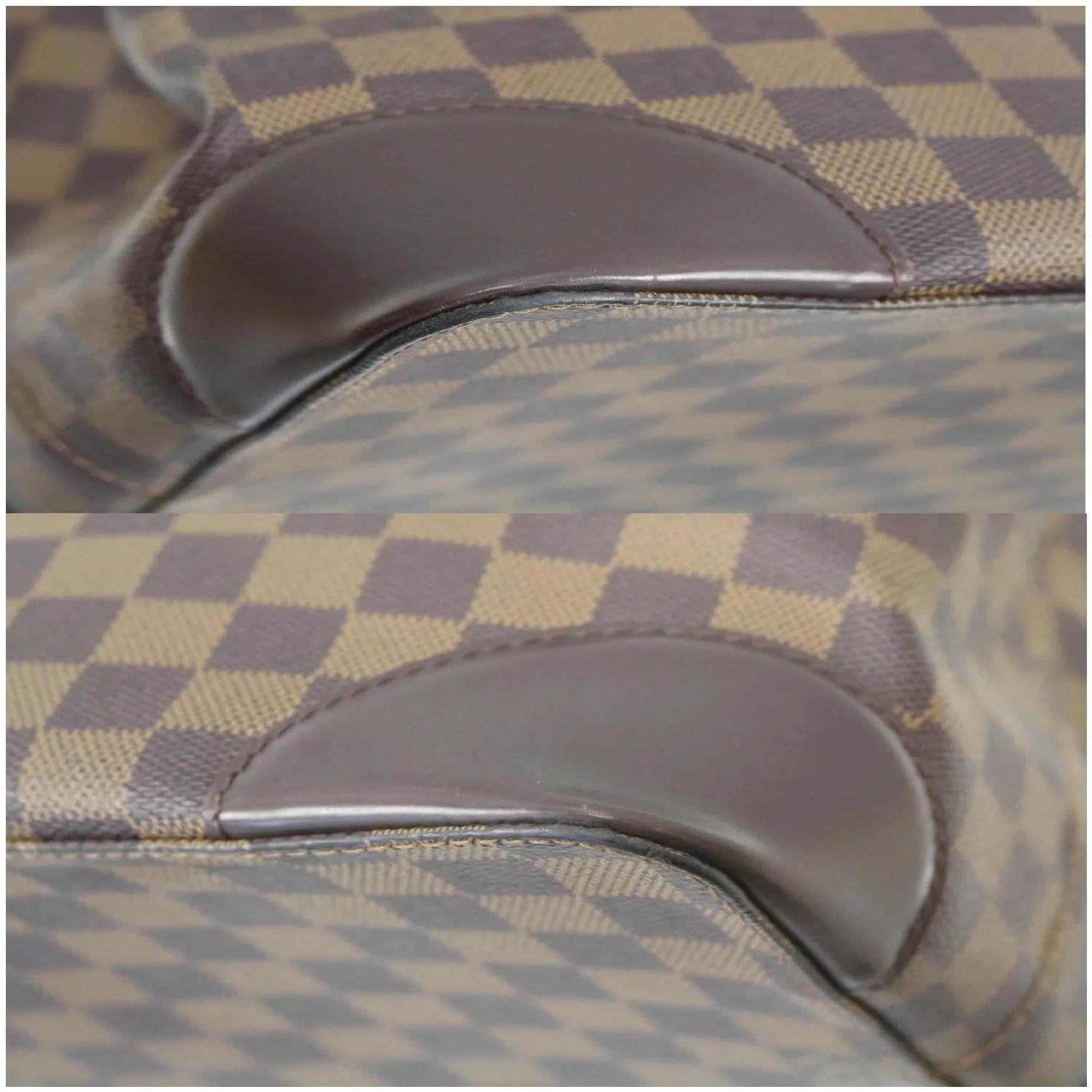 LOUIS VUITTON Hampstead GM Damier Ebene Shoulder Bag Brown