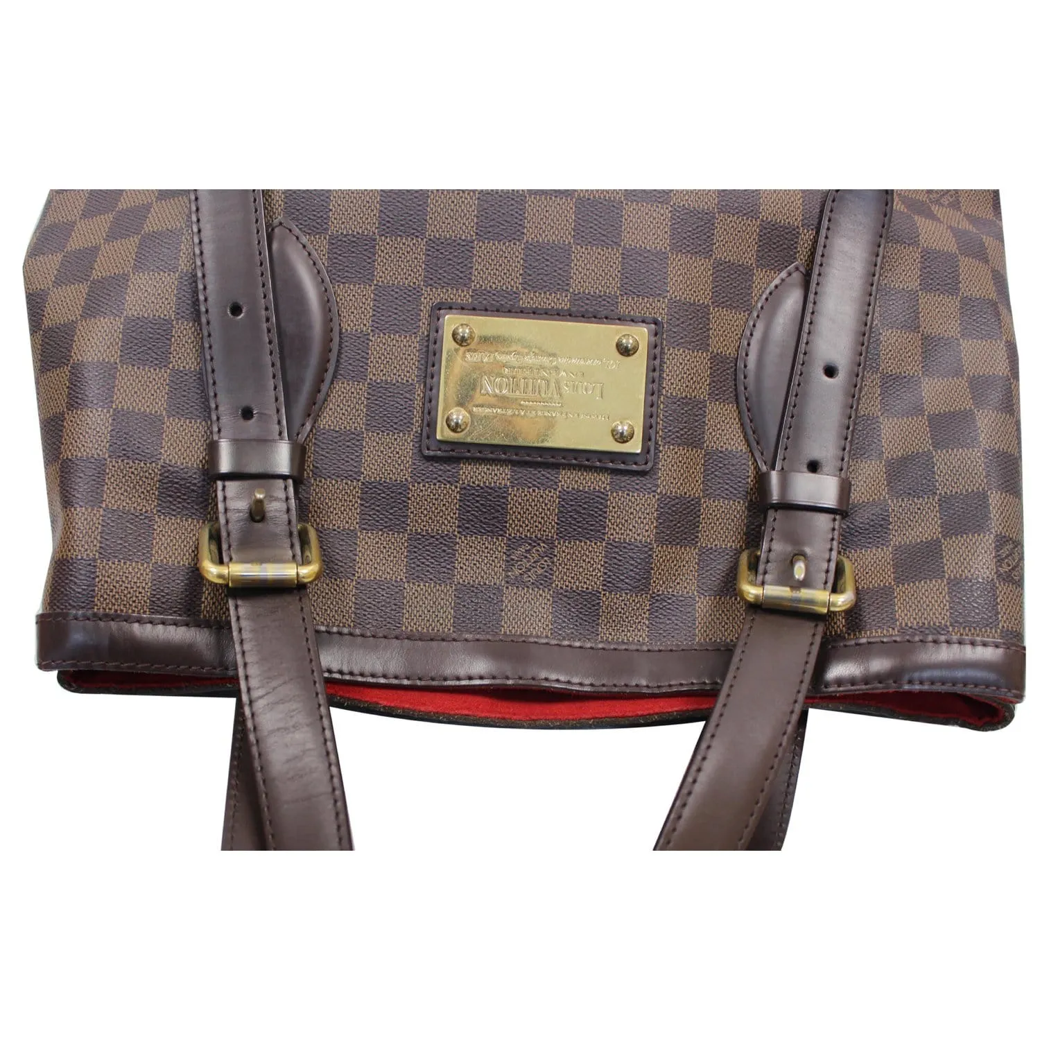LOUIS VUITTON Hampstead GM Damier Ebene Shoulder Bag Brown