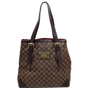 LOUIS VUITTON Hampstead GM Damier Ebene Shoulder Bag Brown