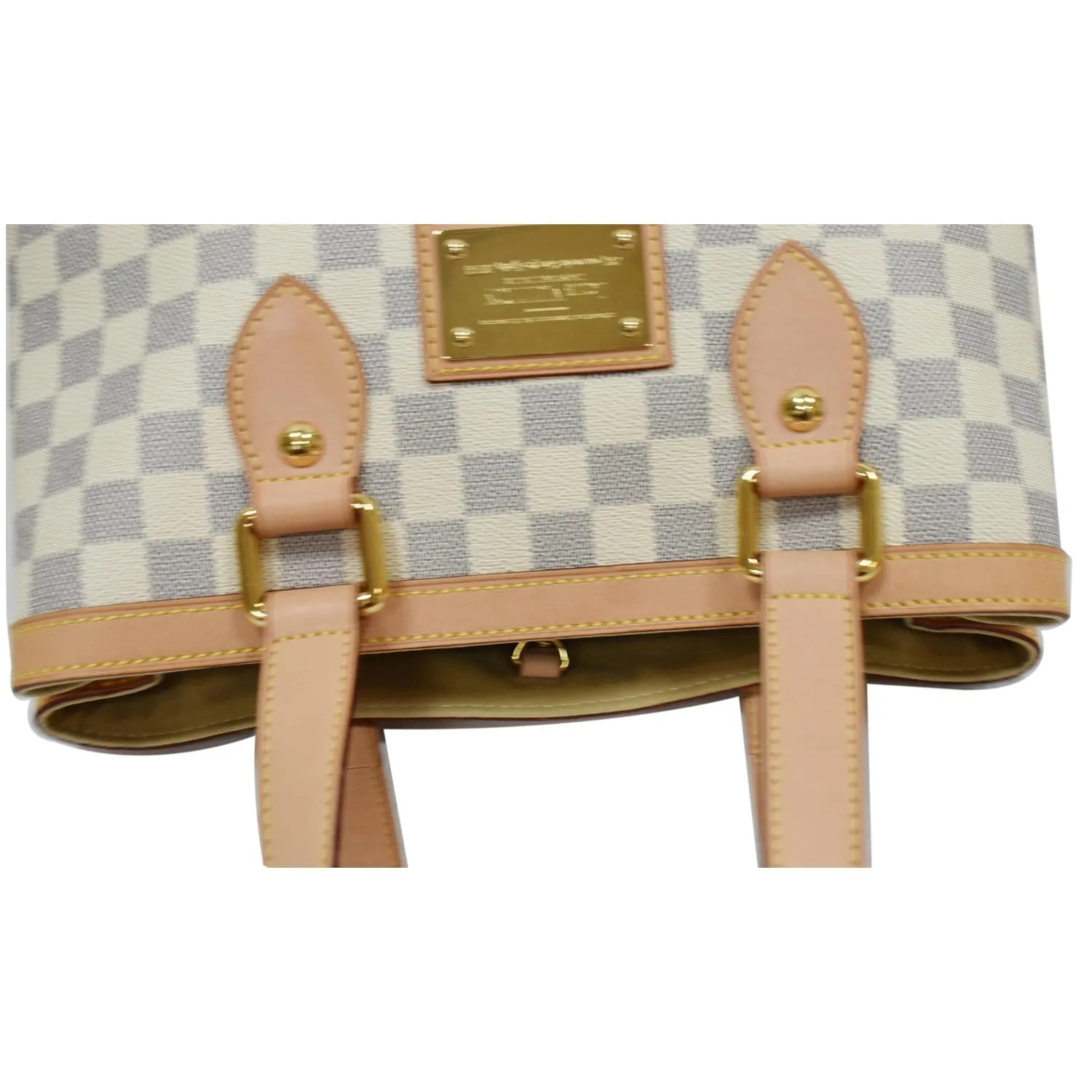 LOUIS VUITTON  Hampstead PM Damier Azur Shoulder Bag White