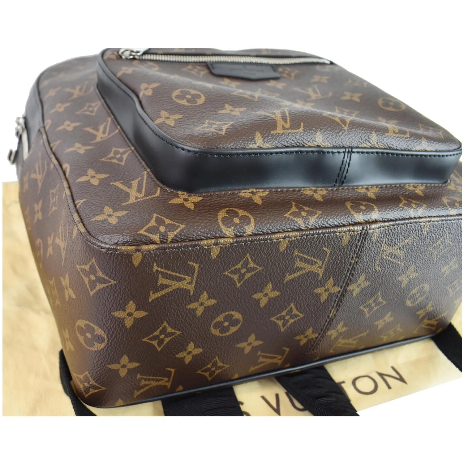 LOUIS VUITTON Josh Monogram Canvas Backpack Bag Brown