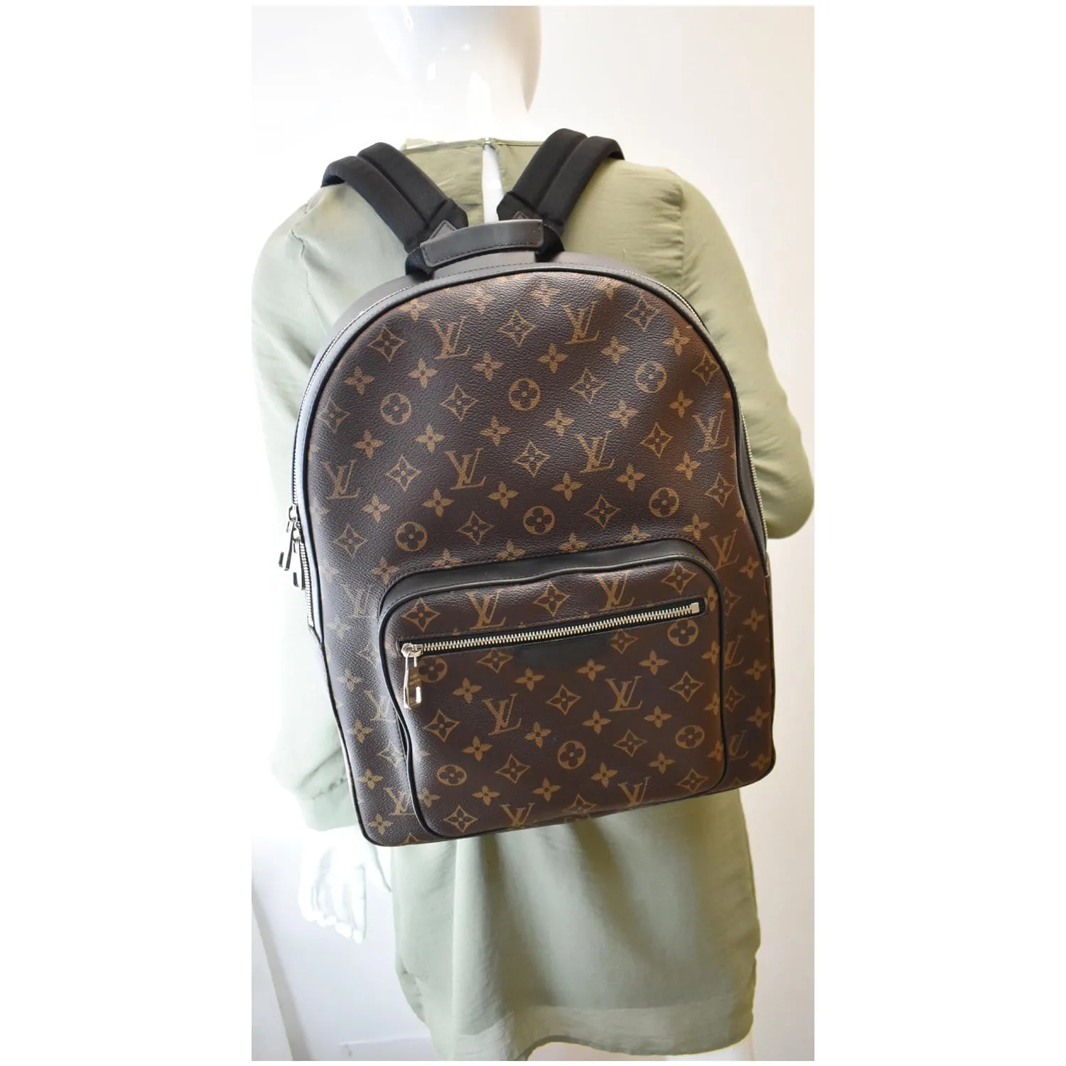 LOUIS VUITTON Josh Monogram Canvas Backpack Bag Brown