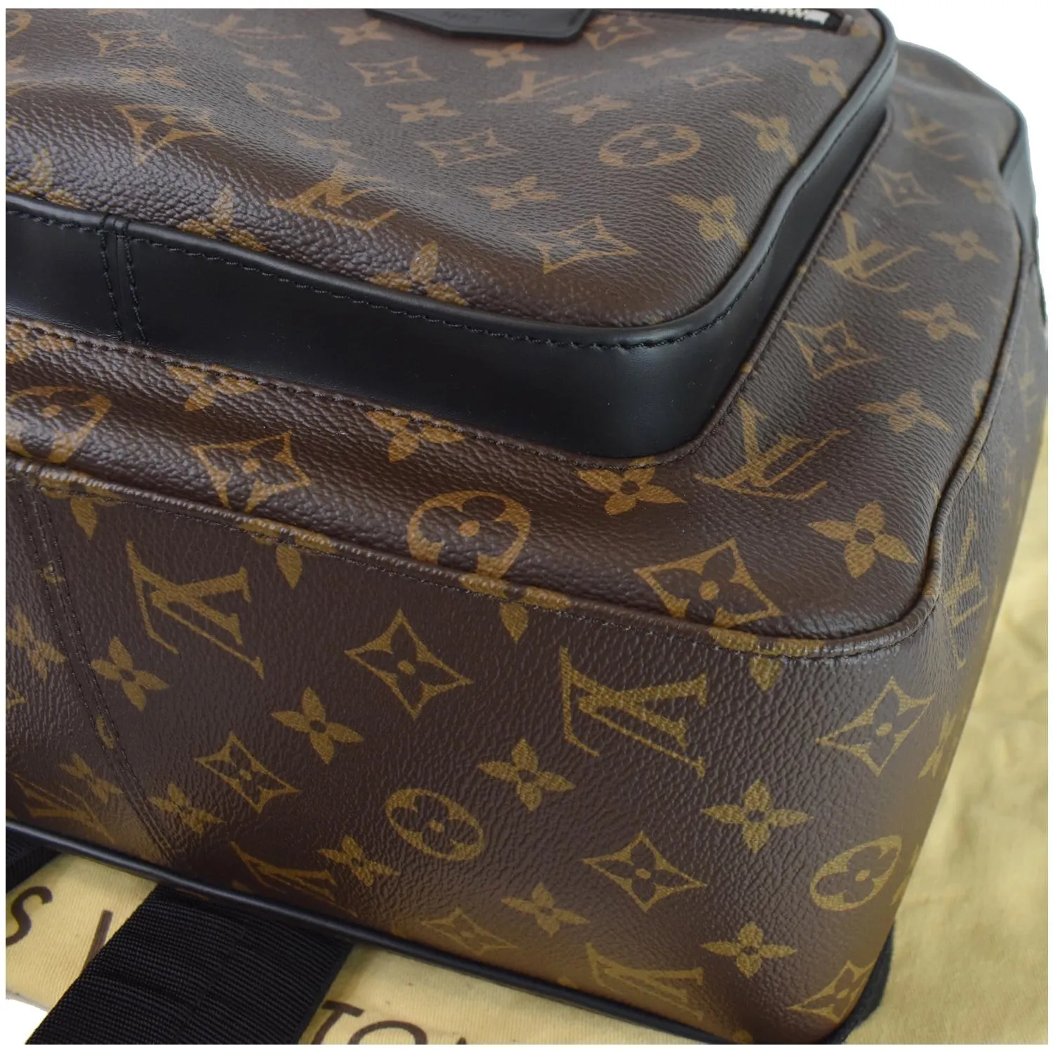 LOUIS VUITTON Josh Monogram Canvas Backpack Bag Brown