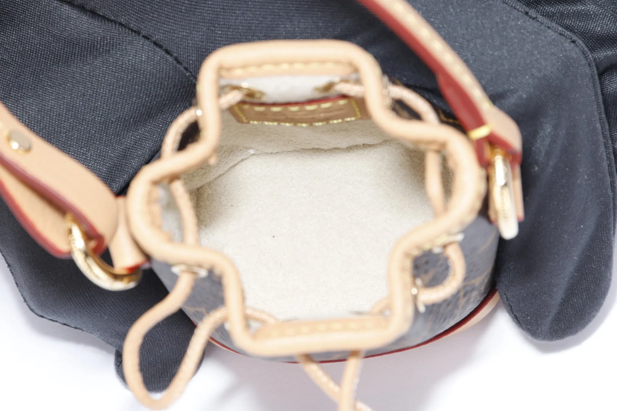 Louis Vuitton Micro Noé Monogram Bag Charm (M00818), with Dust Cover & Box