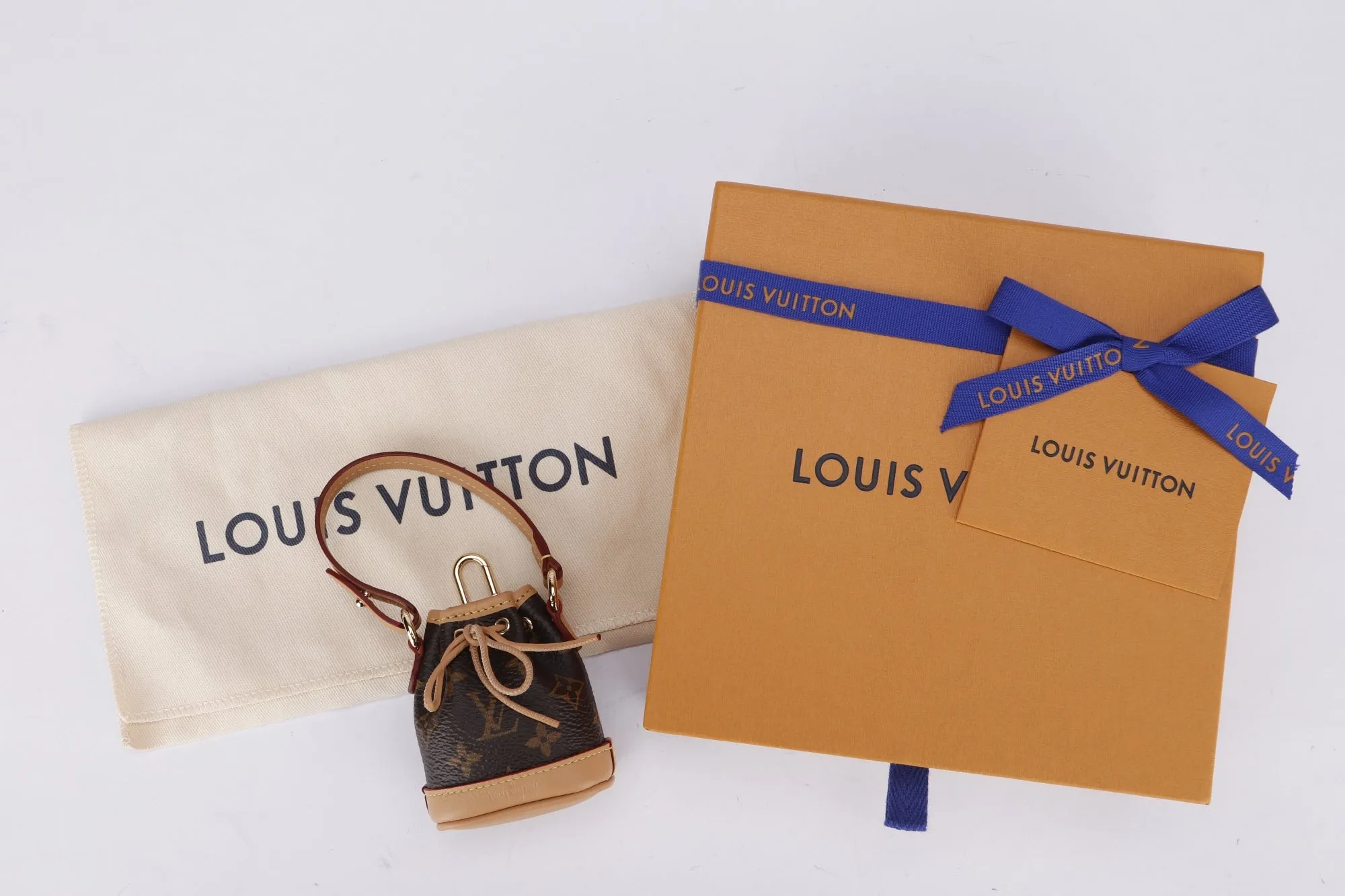 Louis Vuitton Micro Noé Monogram Bag Charm (M00818), with Dust Cover & Box