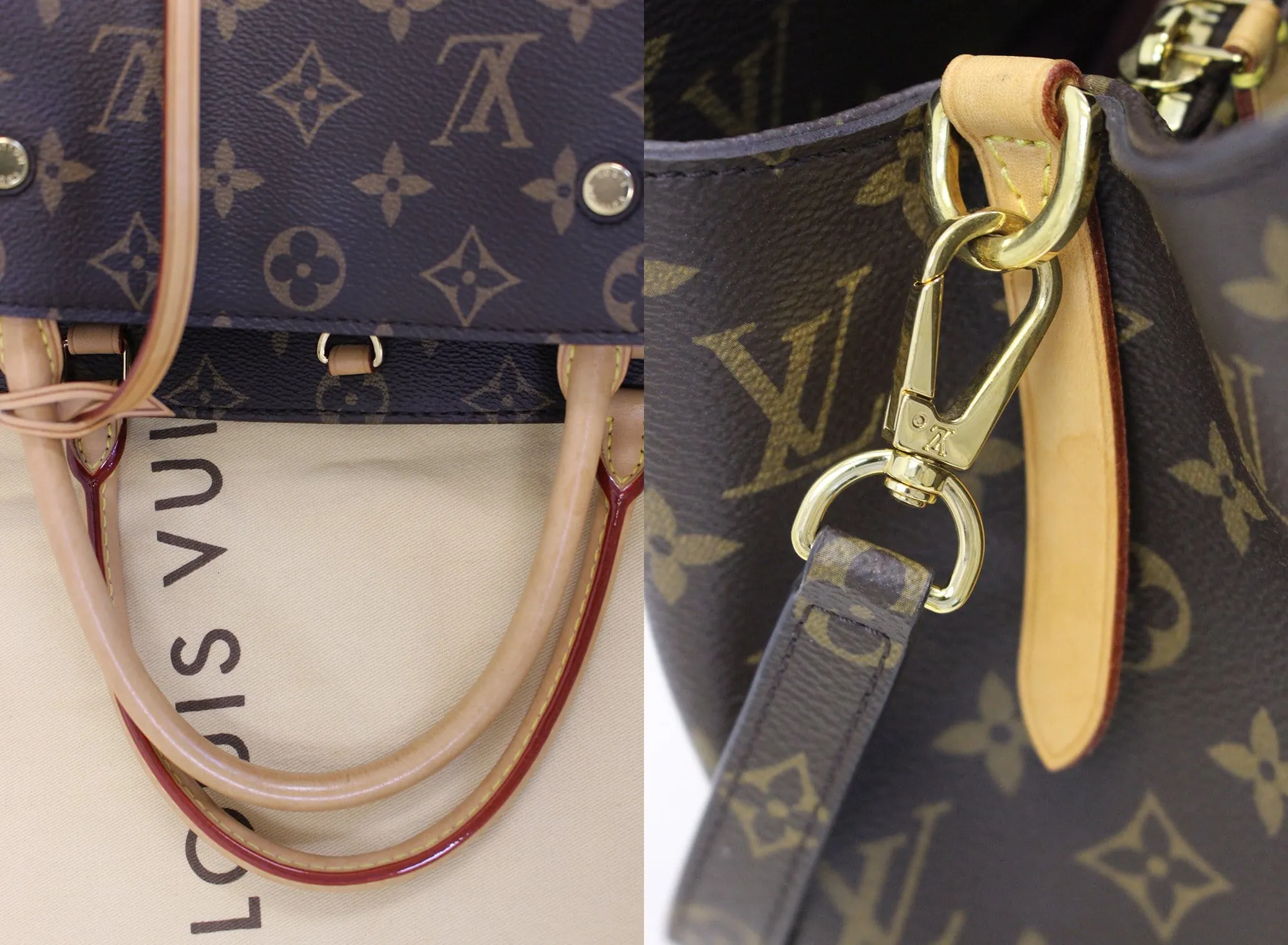 LOUIS VUITTON Monogram Canvas Montaigne GM Shoulder Handbag
