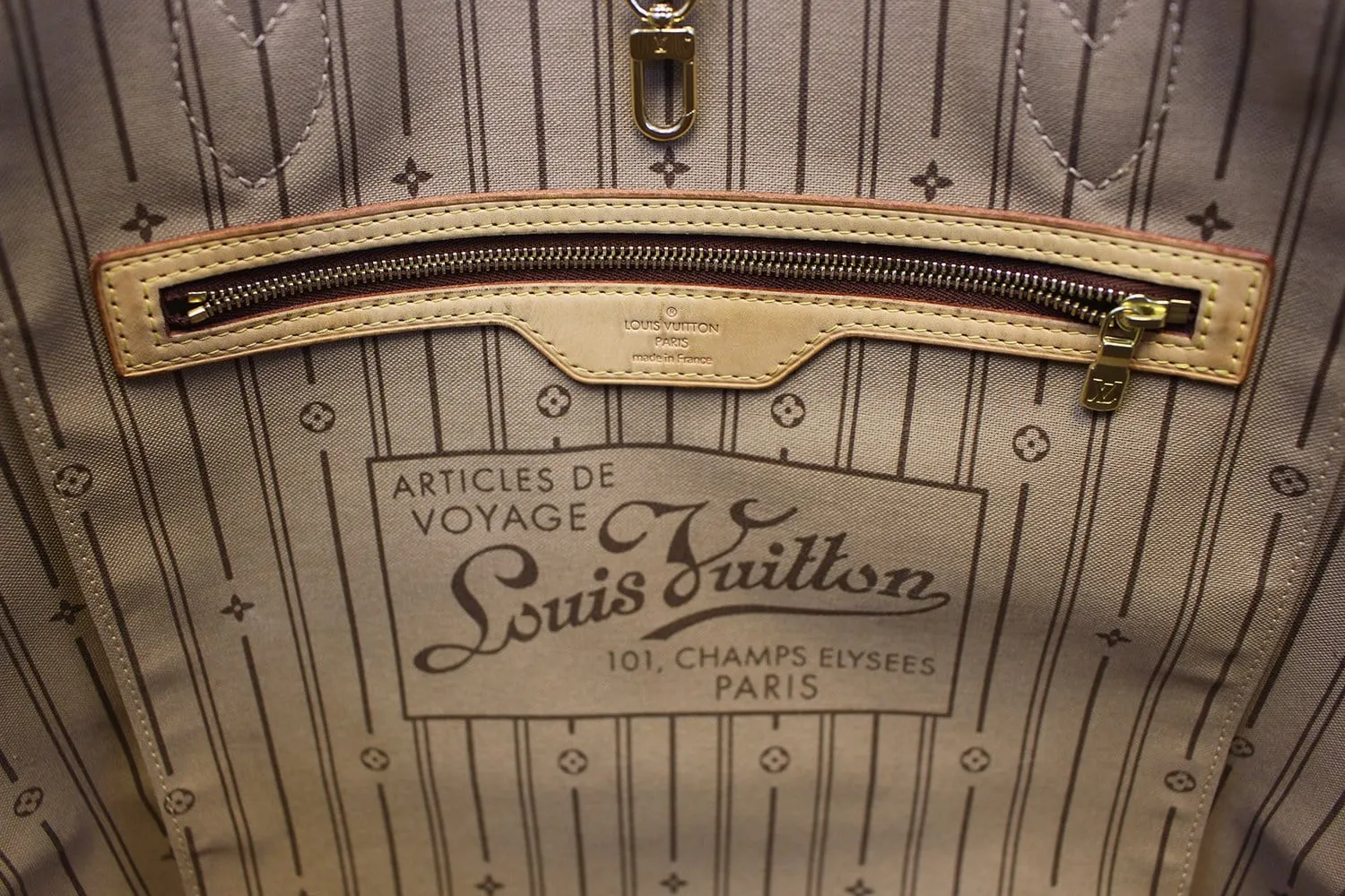 LOUIS VUITTON Monogram Canvas Neverfull GM Brown Tote Bag